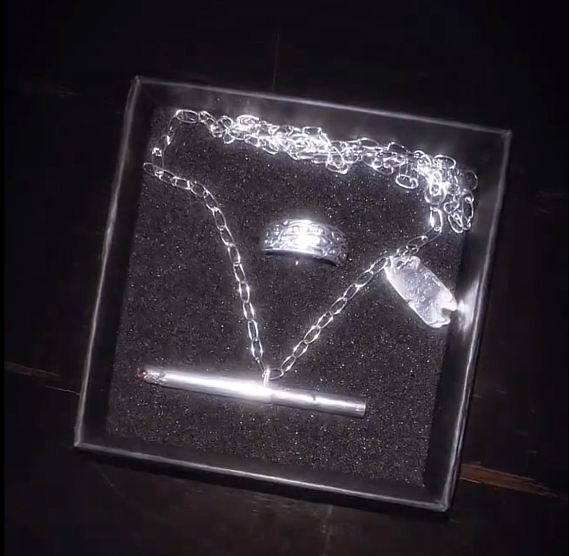 L.J. Cig & Tag Chain W/ Pendants