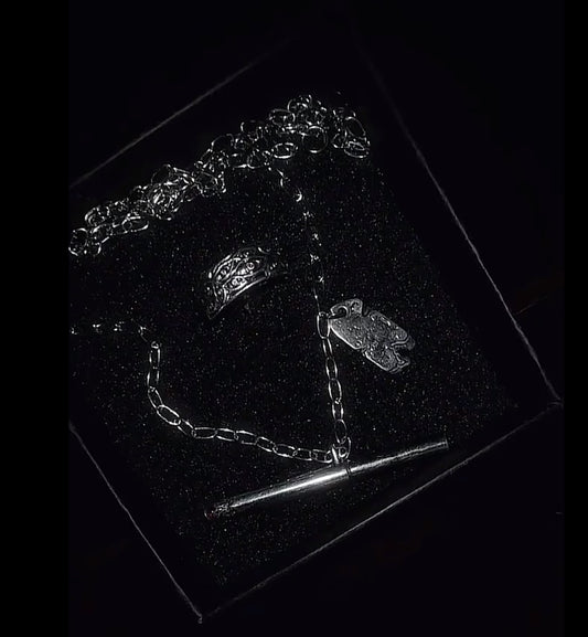 L.J. Cig & Tag Chain W/ Pendants