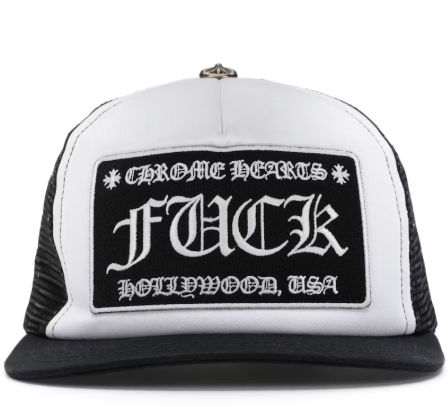 1:1 Chrome Hearts Trucker Hat -- White & Black