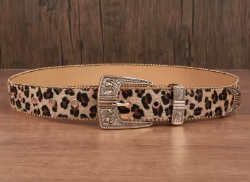 L.J. Leopard Print Belt