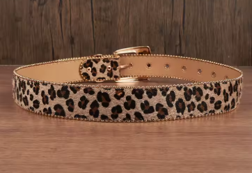 L.J. Leopard Print Belt